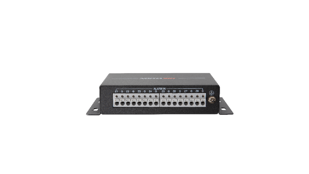 [DS-PM-RSI8] Hikvision Expansor de 8 zonas de alarma soporta circuitos NO/NC y EOL. Bus RS-485