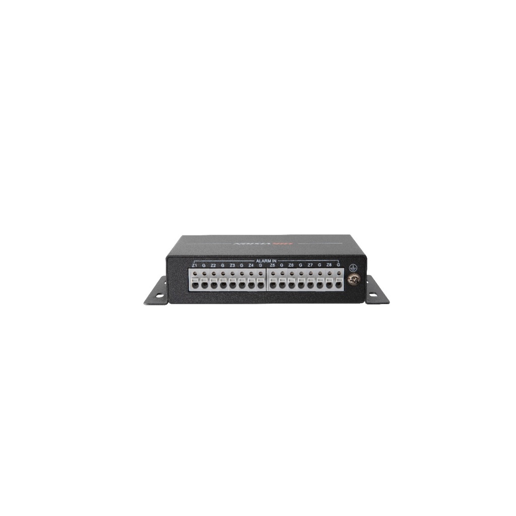 Hikvision Expansor de 8 zonas de alarma soporta circuitos NO/NC y EOL. Bus RS-485