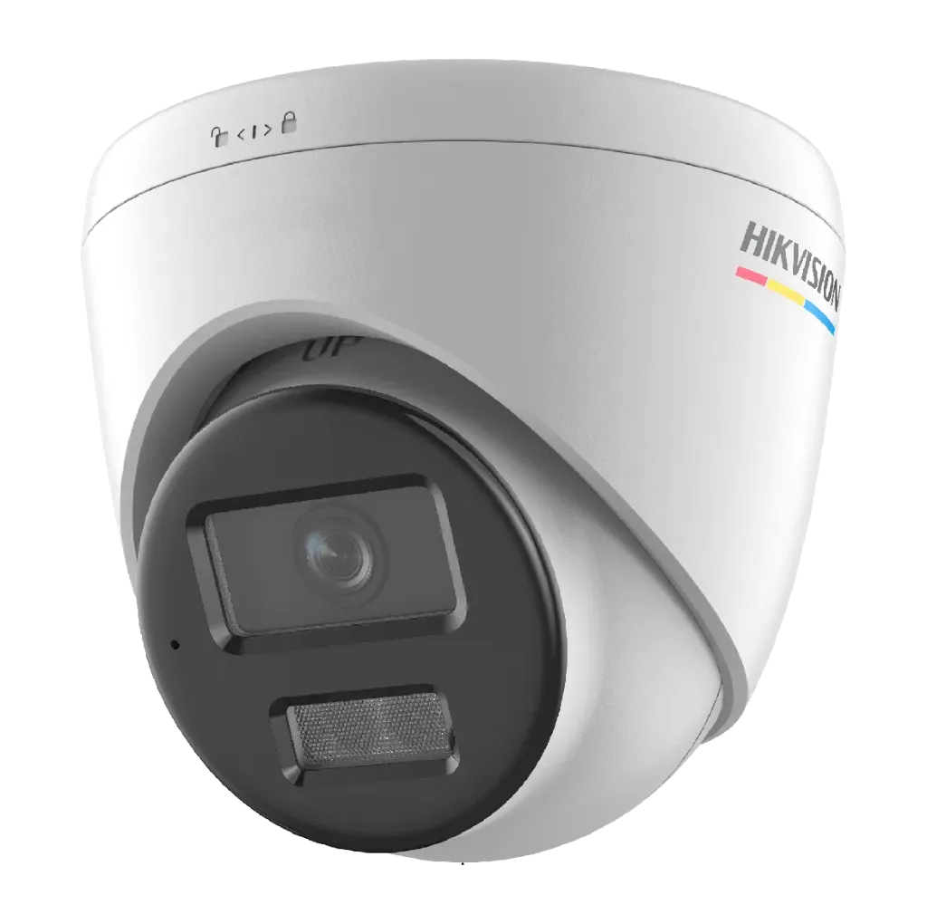[DS-2CD1347G2H-LIU 2.8mm] Hikvision DS-2CD1347G2H-LIU Cámara Domo IP 4MP ColorVu Luz Blanca Micrófono