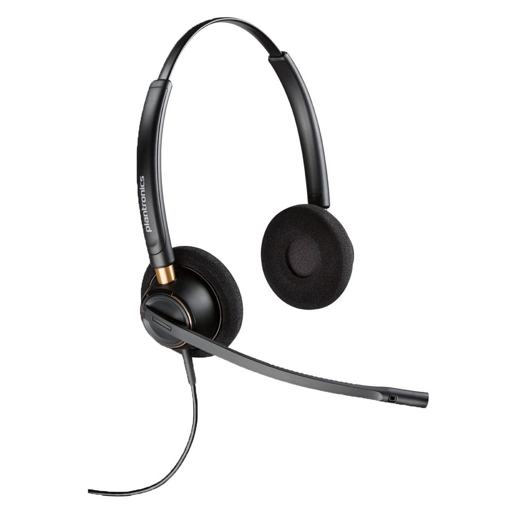 Poly Audífono Binaural Plantronics EncorePro 520, Noise-Canceling, Conexión QD, Negro