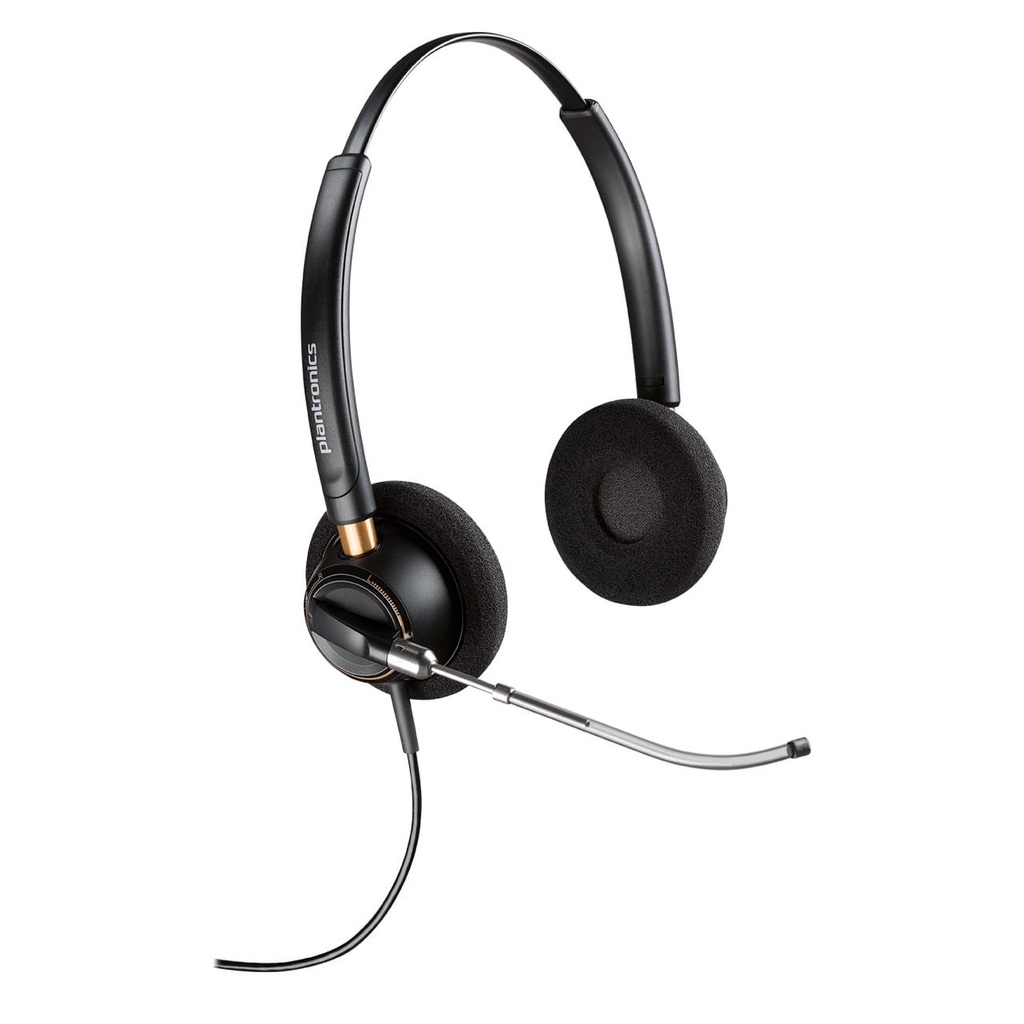 Poly Audífonos Encore Pro HW520V, Biaural, Over-Ear, Negro