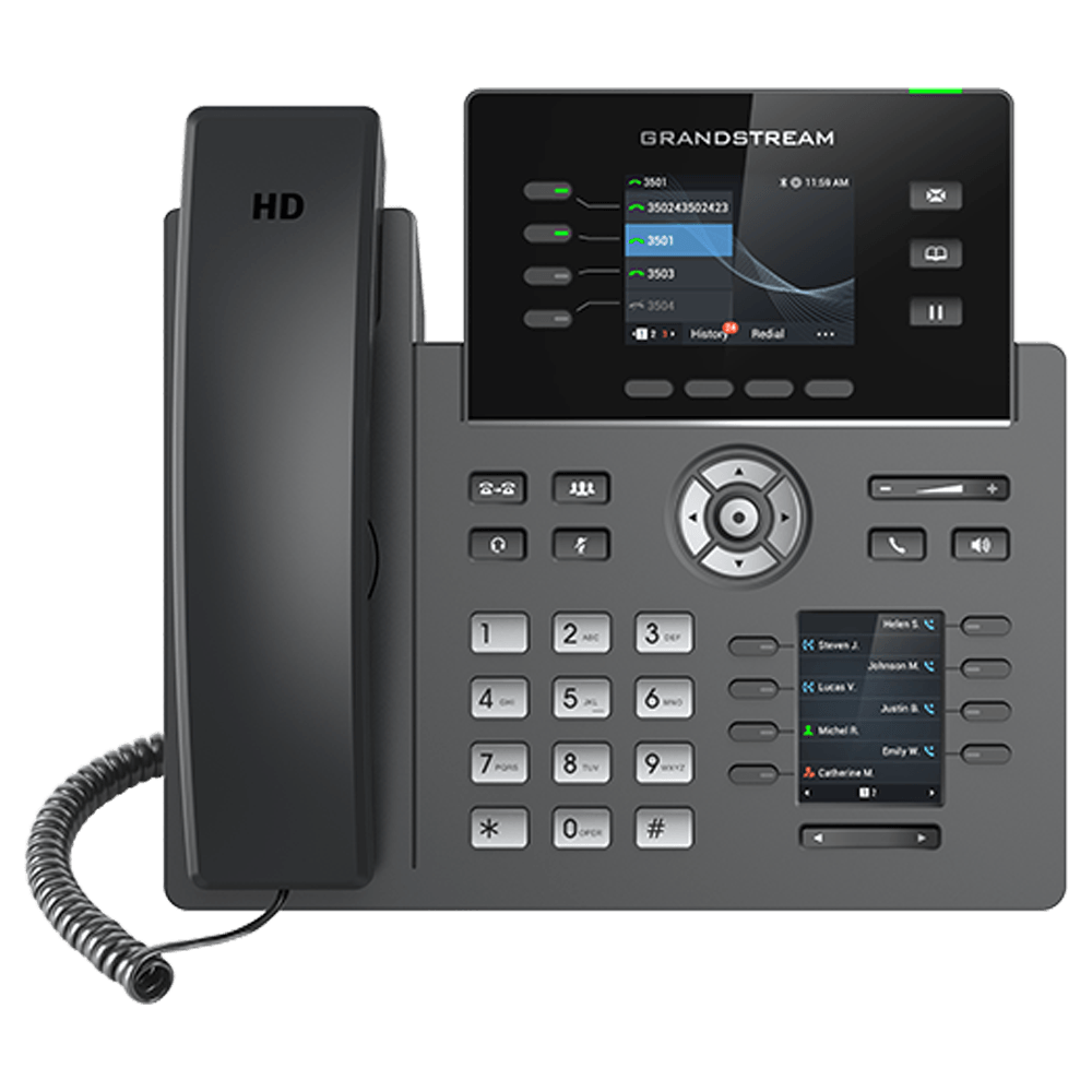 [GRP2614] Grandstream GRP2614 Teléfono IP SIP HD WIFI BT Color Gigabit POE