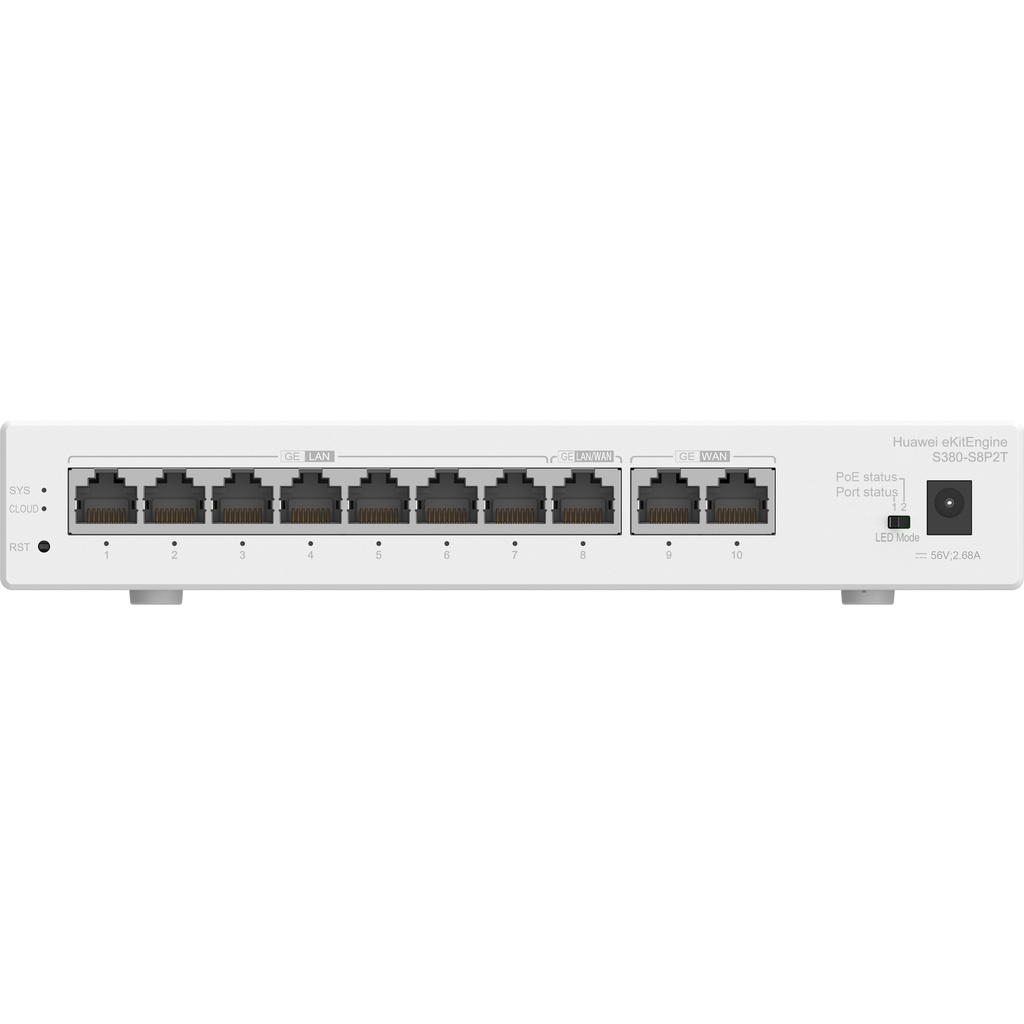 Huawei S380-S8P2T Gateway multiservicio 8 LAN PoE+ para 300 usuarios