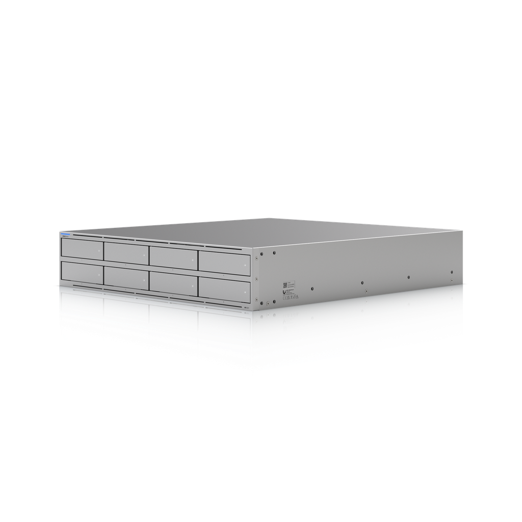 Ubiquiti UNAS-Pro-8 NAS rack 2U de 8 bahías con 2 ranuras M.2 NVMe y red 10 GbE