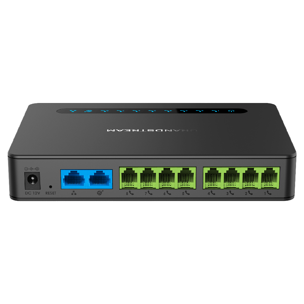 Grandstream HT818 Adaptador (ATA) con 8 Puertos FXS con Router NAT