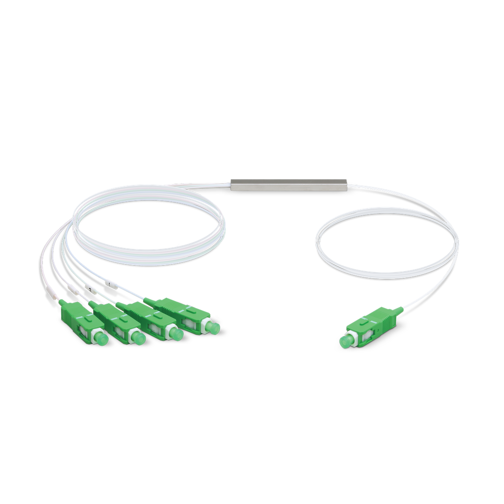 [UF-SPLITTER-4] Ubiquiti UF-SPLITTER-4 Splitter óptico PLC GPON 1×4 con conectores SC/APC