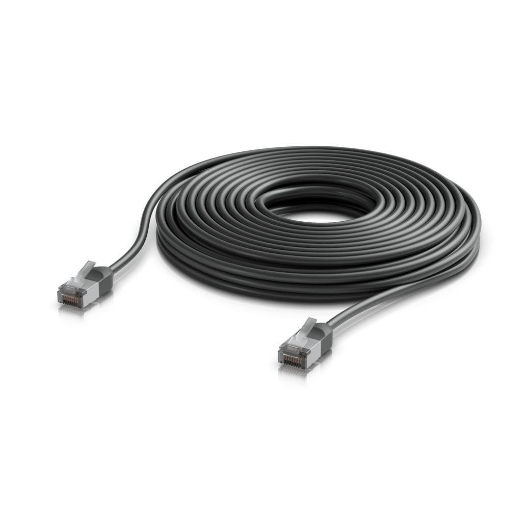 [UACC-Cable-Patch-Outdoor-C6A-12M-BK] Ubiquiti UACC-Cable-Patch-Outdoor-C6A-12M-BK Cable de red exterior Cat6A F/UTP 10 GbE 12 m negro