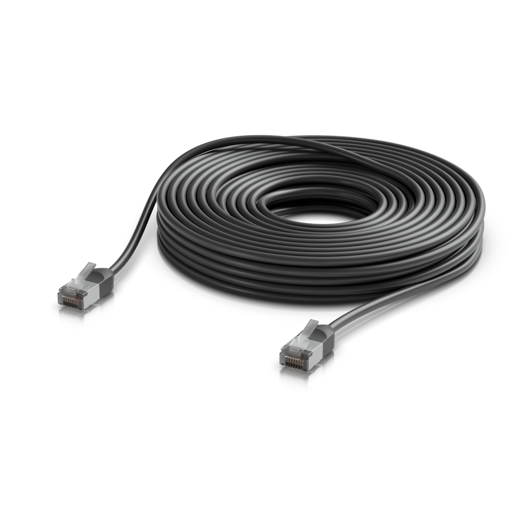 Ubiquiti UACC-Cable-Patch-Outdoor-C6A-15M-BK Cable de red exterior Cat6A F/UTP 10 GbE 15 m negro