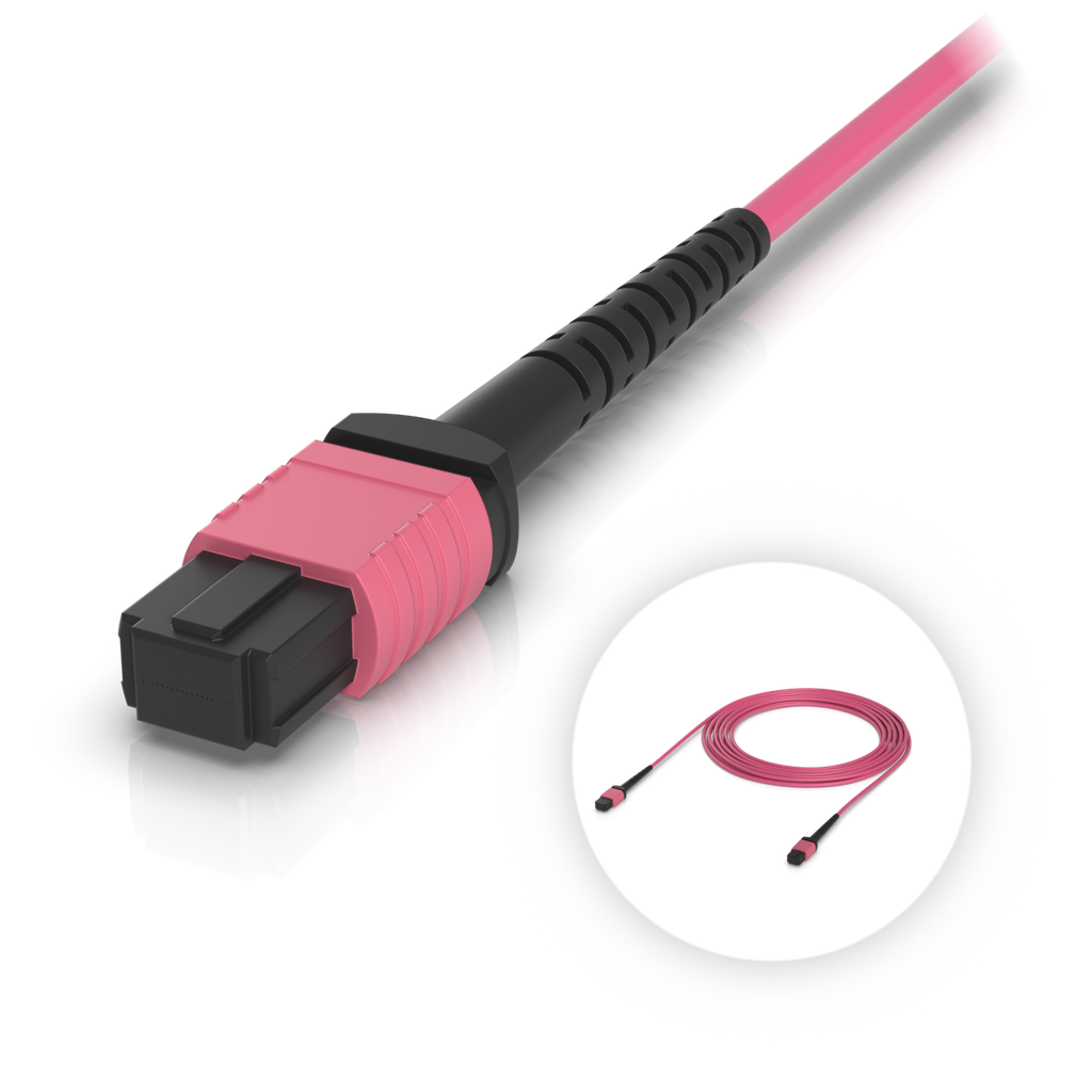 Ubiquiti UACC-OFC-MA-MPMP-5M Cable de fibra OM4 MPO-12 Type B UPC de 5 m