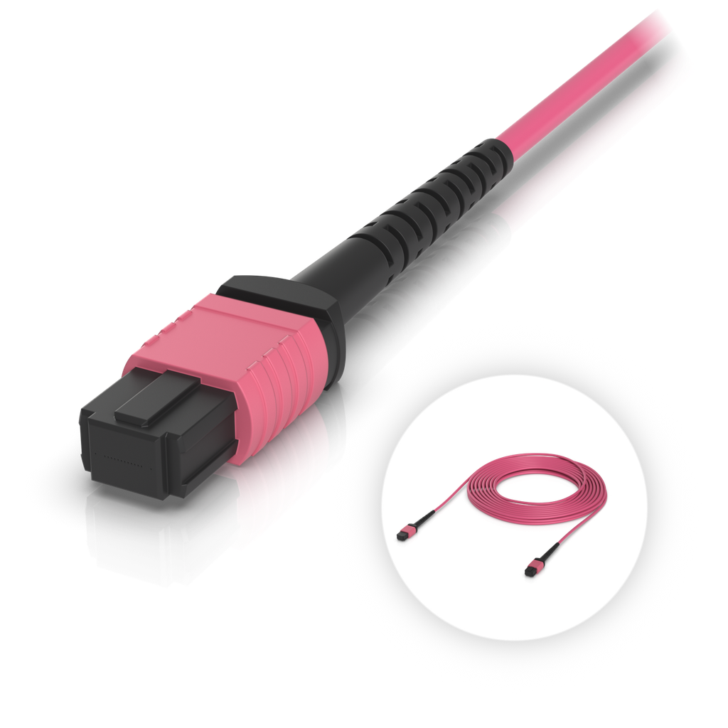 Ubiquiti UACC-OFC-MA-MPMP-10M Cable de fibra OM4 MPO-12 Type B UPC de 10 m