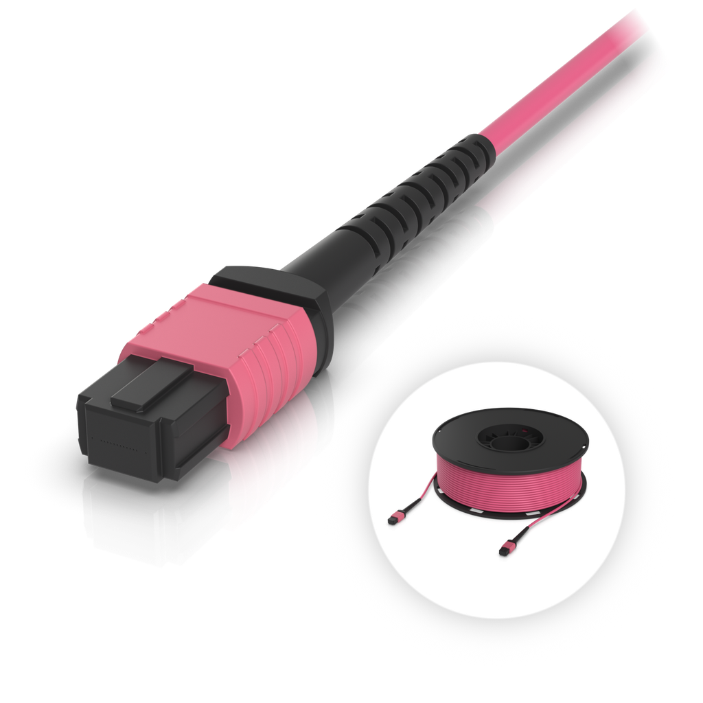 [UACC-OFC-MA-MPMP-100M] Ubiquiti UACC-OFC-MA-MPMP-100M Cable de fibra OM4 MPO-12 Type B UPC de 100 m
