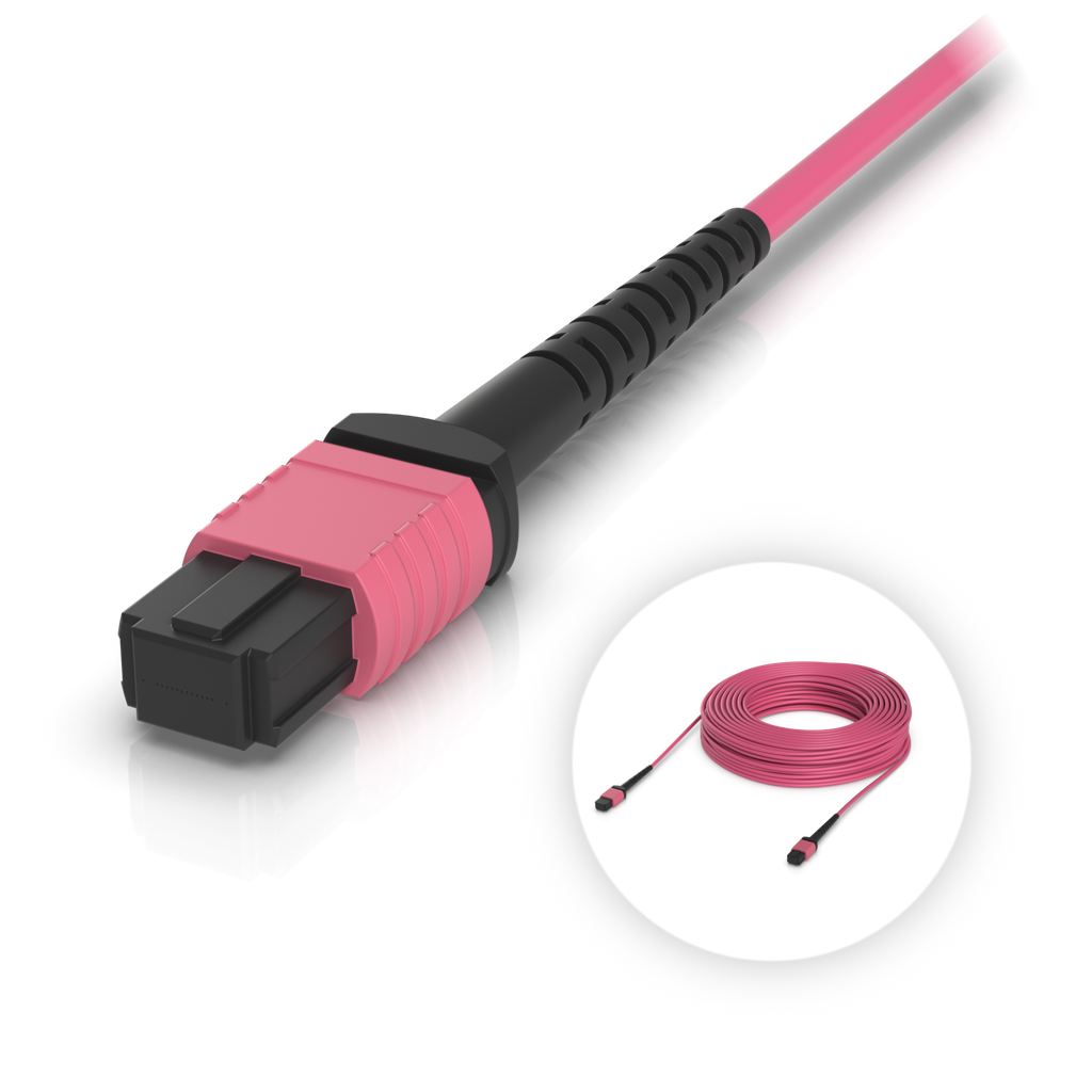 Ubiquiti UACC-OFC-MA-MPMP-30M Cable de fibra OM4 MPO-12 Type B UPC de 30 m