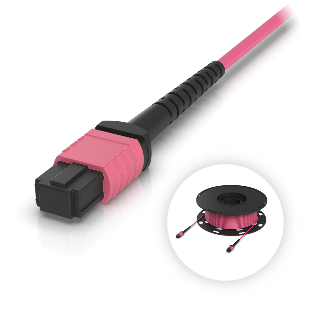 Ubiquiti UACC-OFC-MA-MPMP-60M Cable de fibra OM4 MPO-12 Type B UPC de 60 m