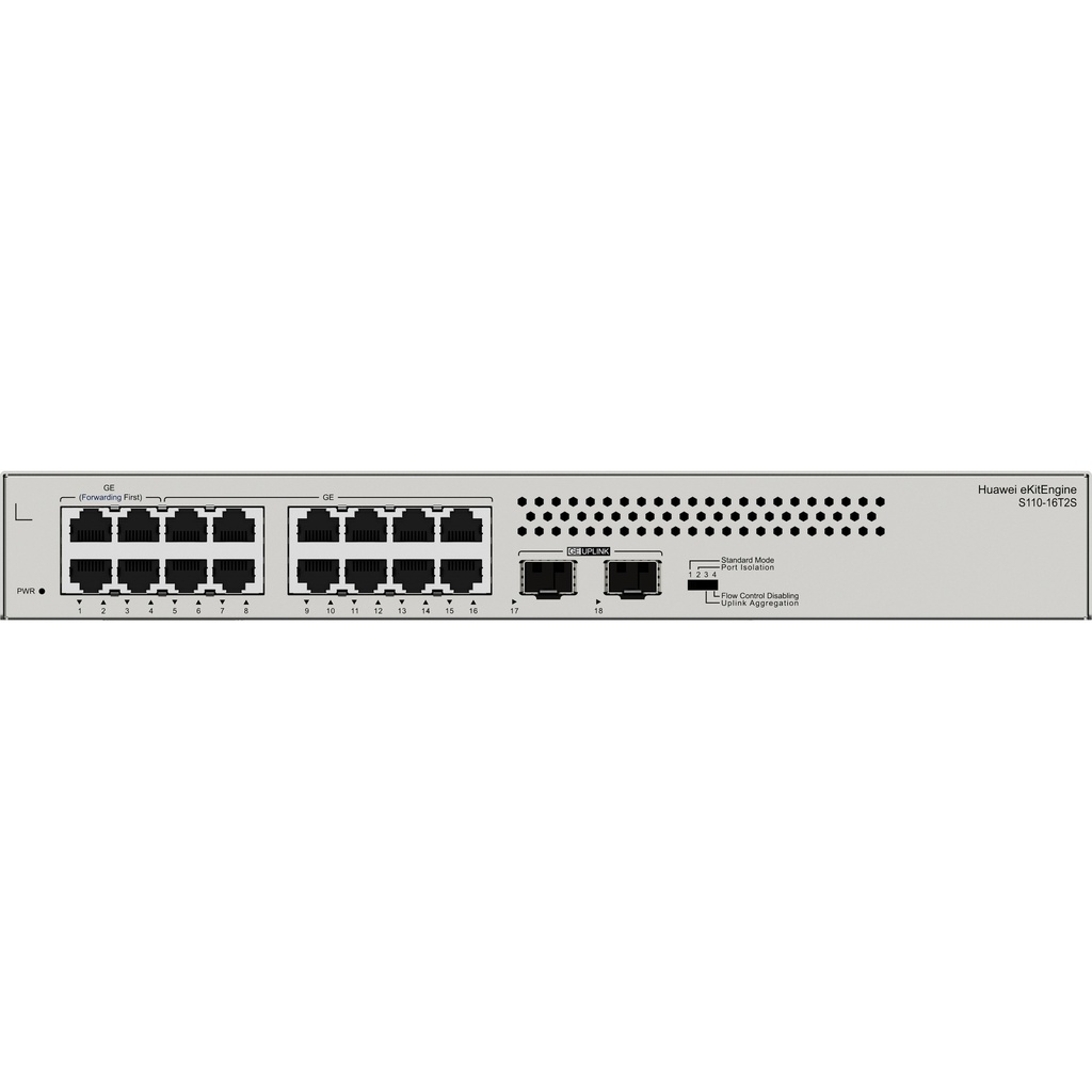 Huawei S110-16T2S Switch eKitEngine no administrable 16 puertos GE + 2 SFP GE