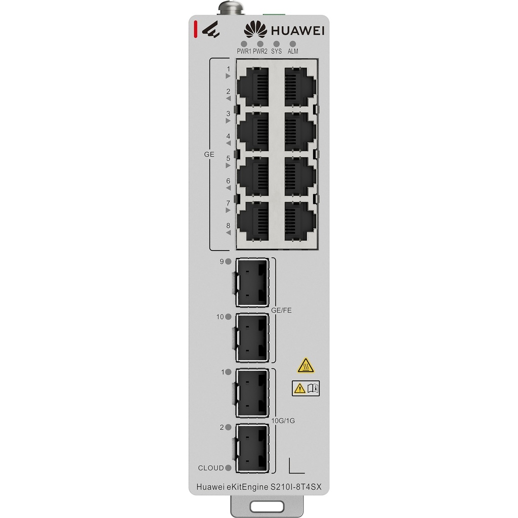 [S210I-8T4SX] Huawei S210I-8T4SX Switch industrial eKit 8 GE + 2 SFP GE + 2 SFP+ 10GE