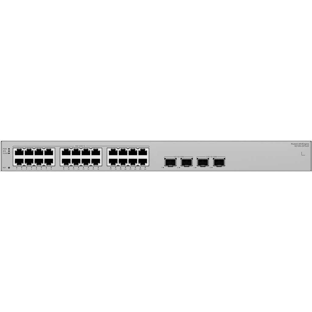 [S310S-24T4JX] Huawei S310S-24T4JX Switch eKit 24 GE + 2 SFP 2.5GE + 2 SFP+ 10GE