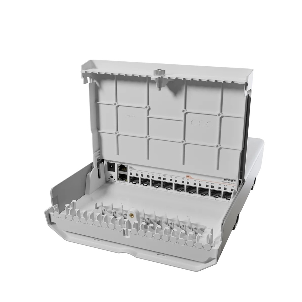 Mikrotik CRS310-1G-5S-4S+OUT netFiber 9 switch exterior con 5×SFP + 4×SFP+ 10G