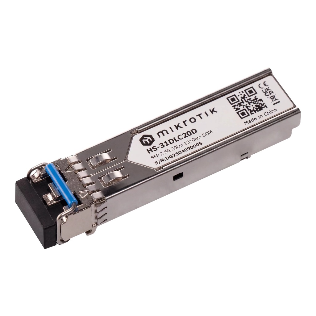 Mikrotik HS-31DLC20D Módulo SFP 1G/2.5G monomodo 1310 nm 20 km