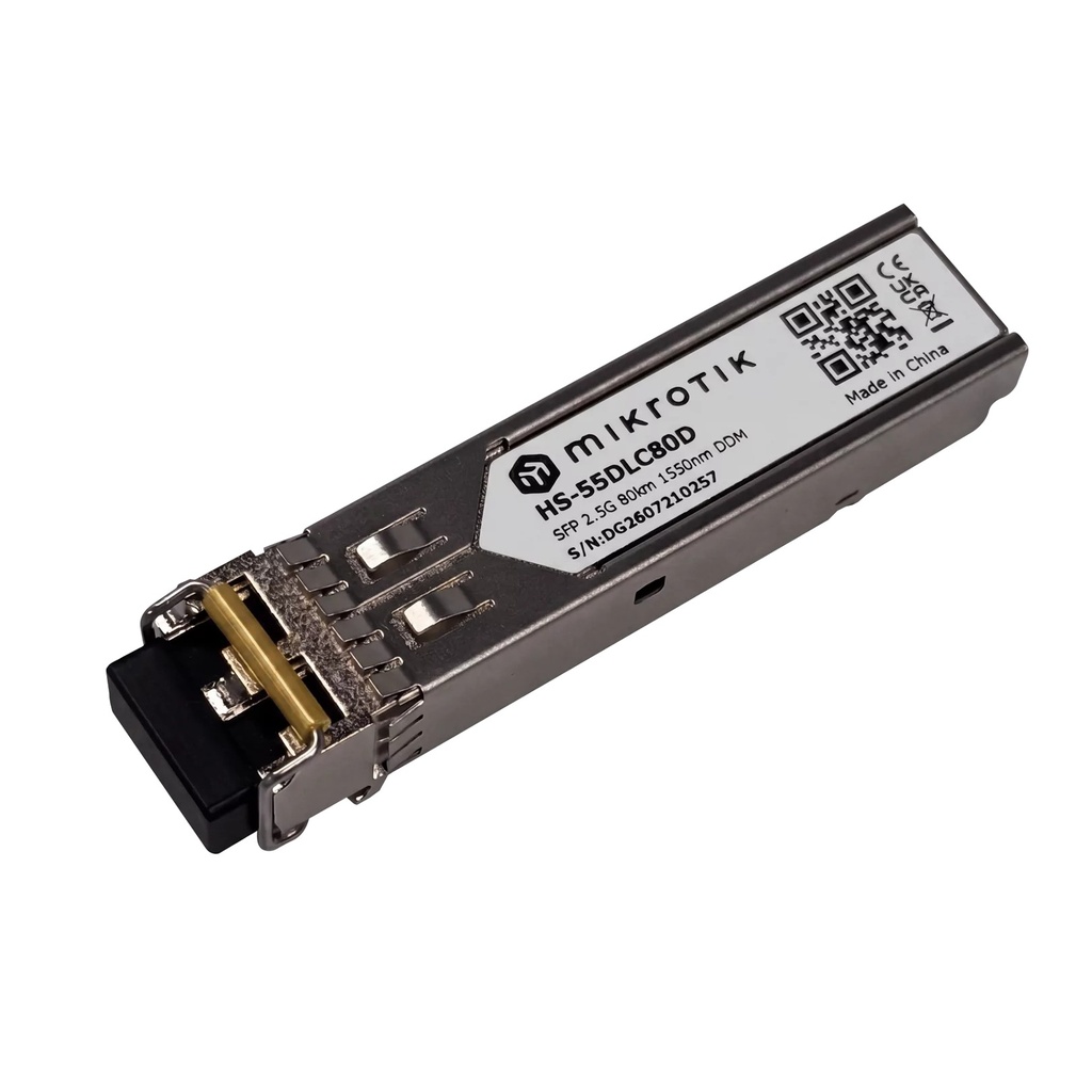 Mikrotik HS-55DLC80D Módulo SFP 1G/2.5G monomodo 1550 nm 80 km