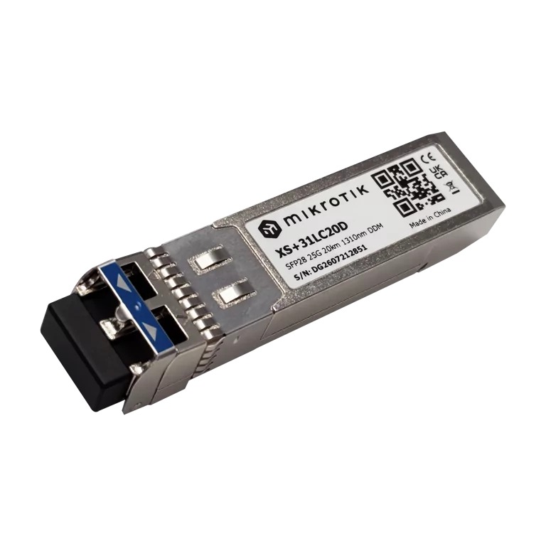 Mikrotik XS+31LC20D Módulo SFP28 1G/10G/25G monomodo 1310 nm 20 km