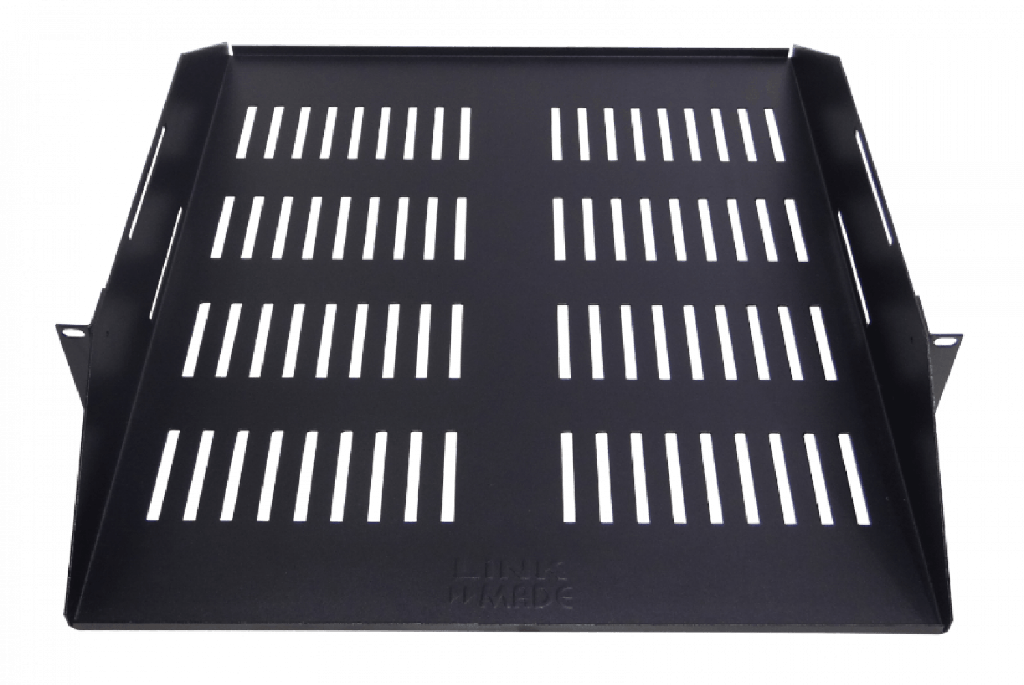 [RB2-CA5VL] Linkmade 2U Bandeja Central Ventilada Ajustable Negra 50cm