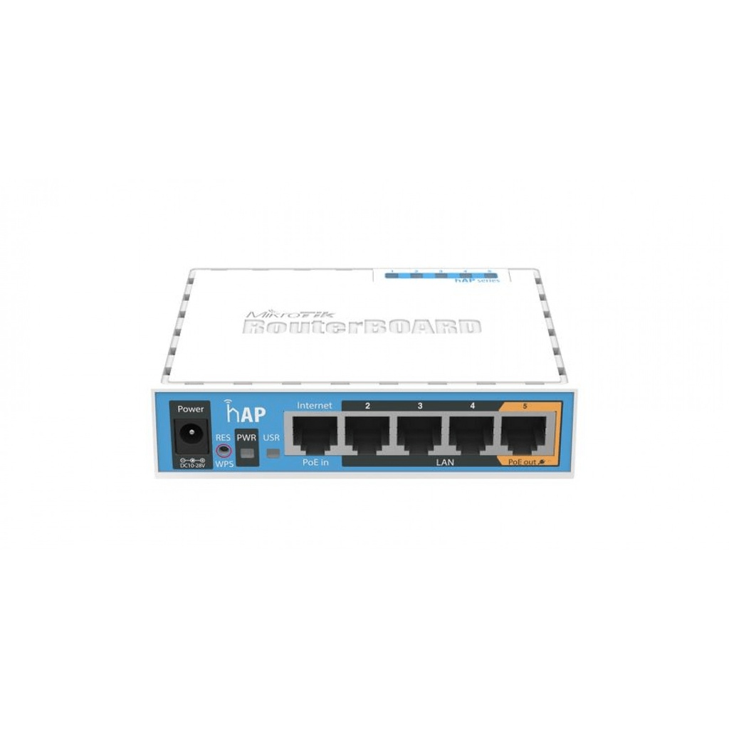 MikroTik hAP RB951Ui-2nD Router WiFi 4 2.4 GHz 5 puertos Fast Ethernet