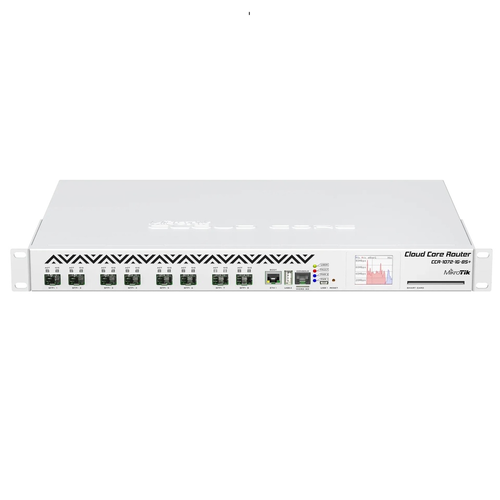 MikroTik CCR1072-1G-8S+ Cloud Core Router 72 núcleos con 8 puertos SFP+ 10G
