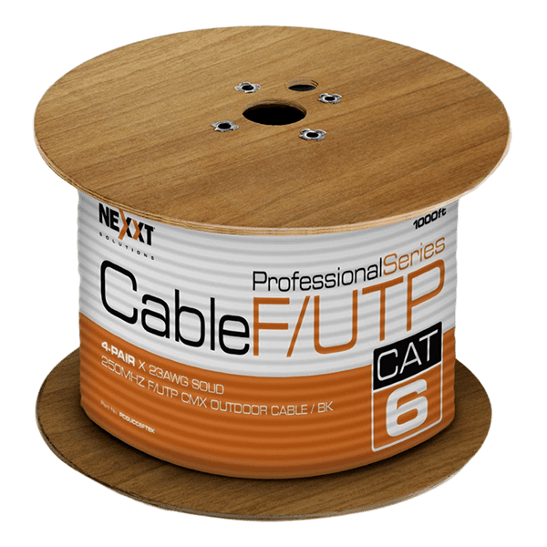Nexxt Caja cable F/UTP Cat6 305mts NEGRO CMX Exterior