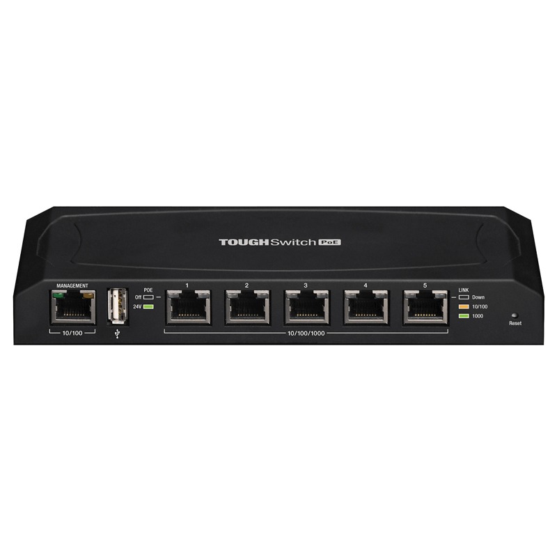 Ubiquiti ES-5XP Switch 5-1000-PoE24V-18W 1-RJ45-mgmt 1-USB 60W-tot TS-5-POE
