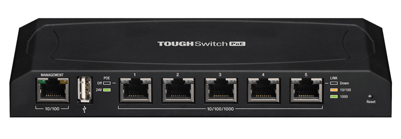 Ubiquiti ES-5XP Switch 5-1000-PoE24V-18W 1-RJ45-mgmt 1-USB 60W-tot TS-5-POE