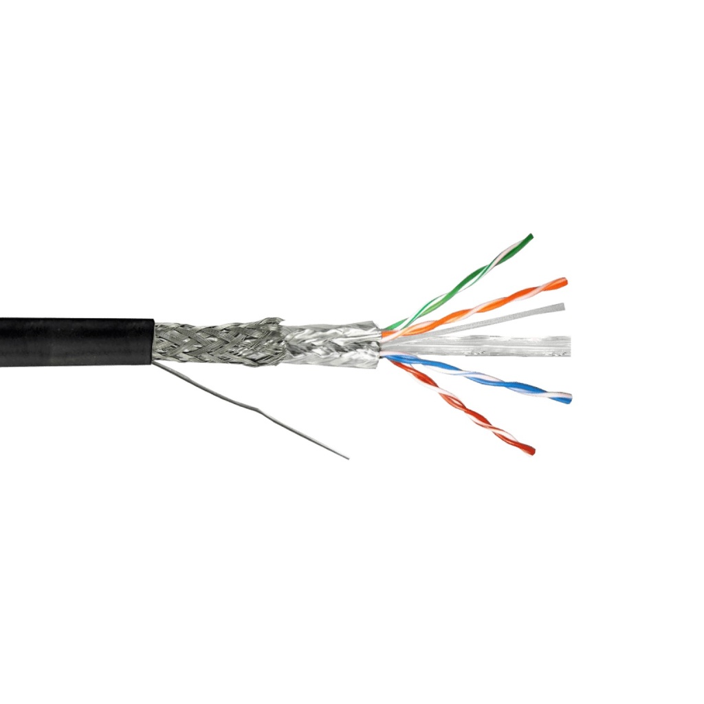 Linkmade CABLE 305MT SF/UTP EXTERIOR CAT6 NEGRO UNIFILAR