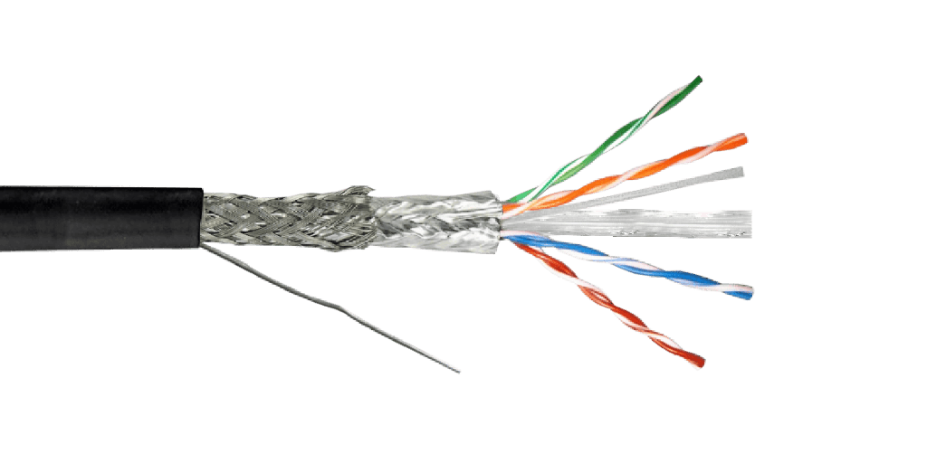 Linkmade CABLE 305MT SF/UTP EXTERIOR CAT6 NEGRO UNIFILAR