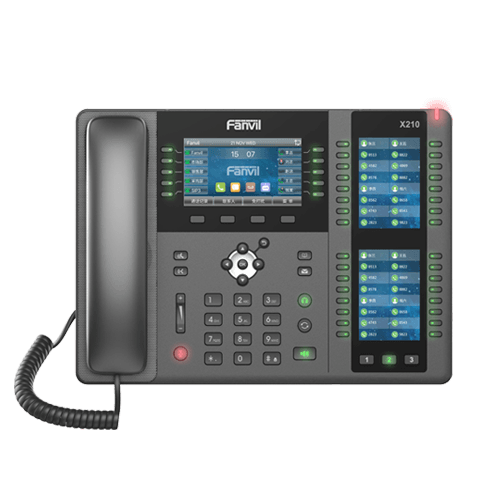 [X210] Fanvil X210 Teléfono empresarial de 20 líneas Pantalla color 106 teclas DSS Soporte Opus Bluetooth integrado Wi-Fi