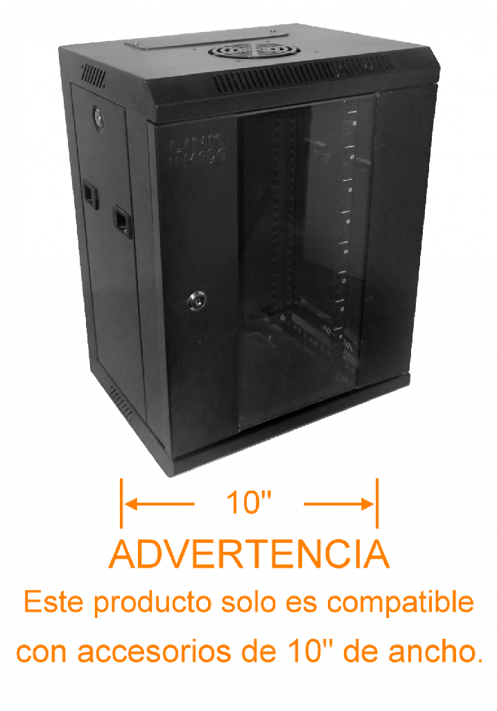 Linkmade RACK 9U 10-PULG-ANCHO 30CM-FONDO NEGRO