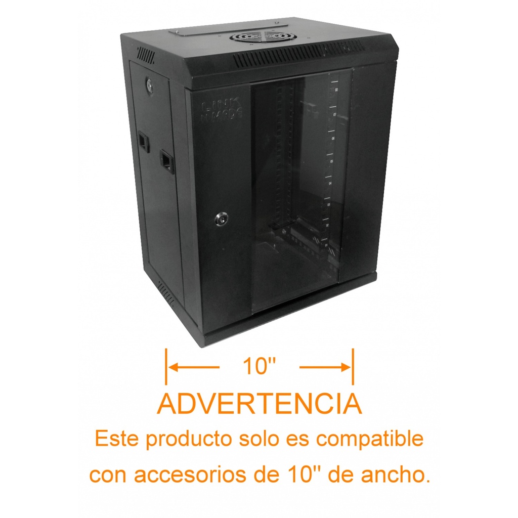 Linkmade RACK 9U 10-PULG-ANCHO 30CM-FONDO NEGRO