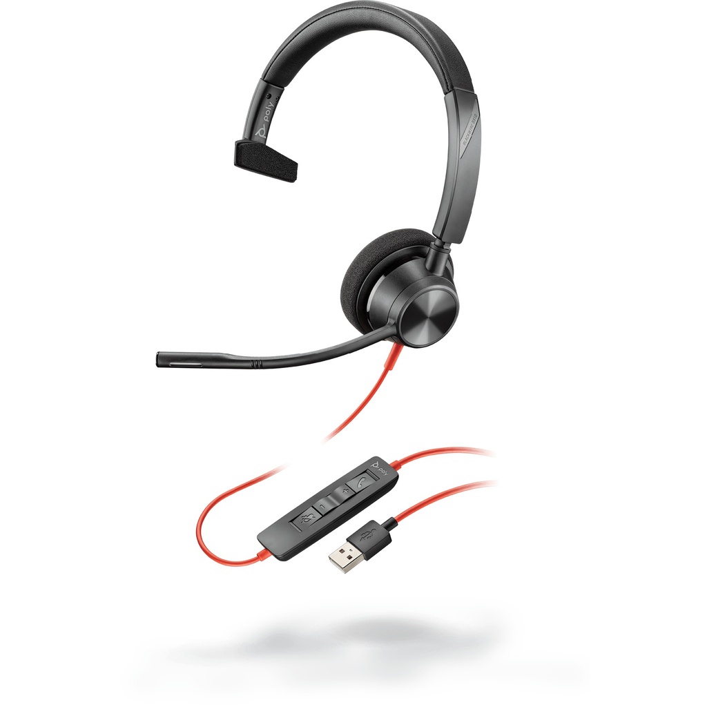 [212703-01] Poly BLACKWIRE 3310, MICROSOFT, USB-A