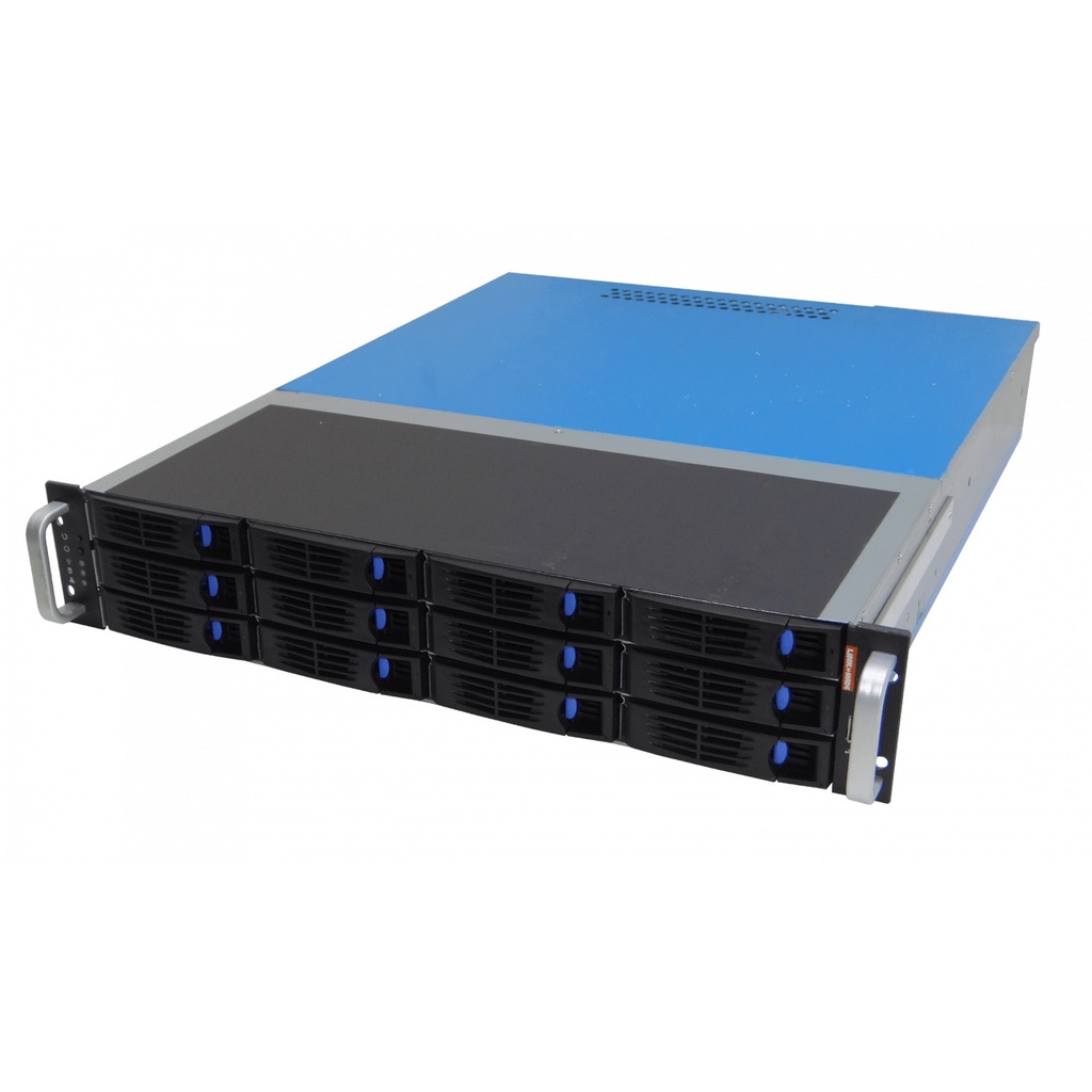 Linkmade 2U Storage Case p/Rack 12x3,5-Hotswap MATX req/Fuente-ATX