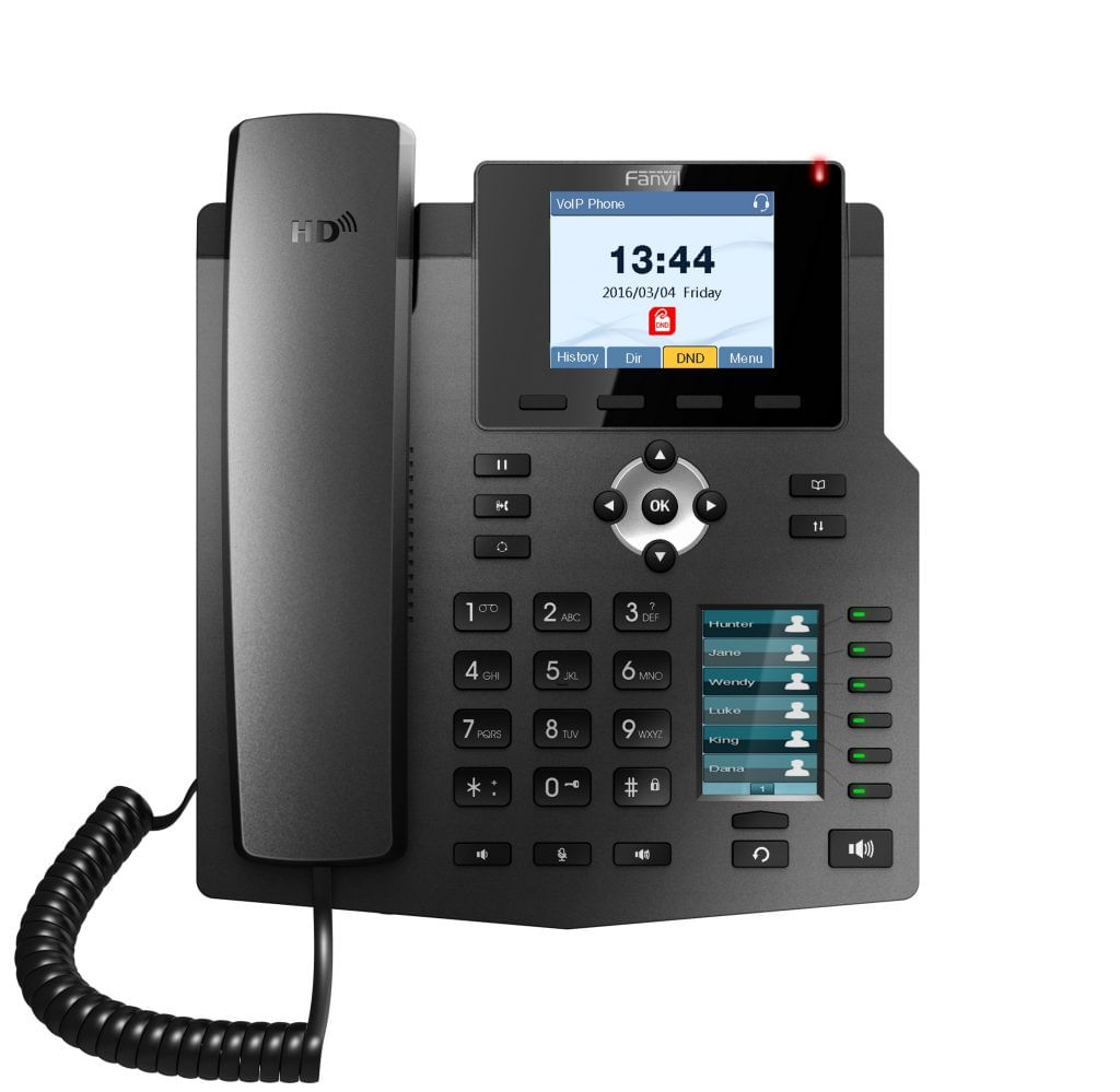 [X4] Fanvil X4 Teléfono línea empresarial con pantalla multicolor, 30 teclas DSS, PoE
