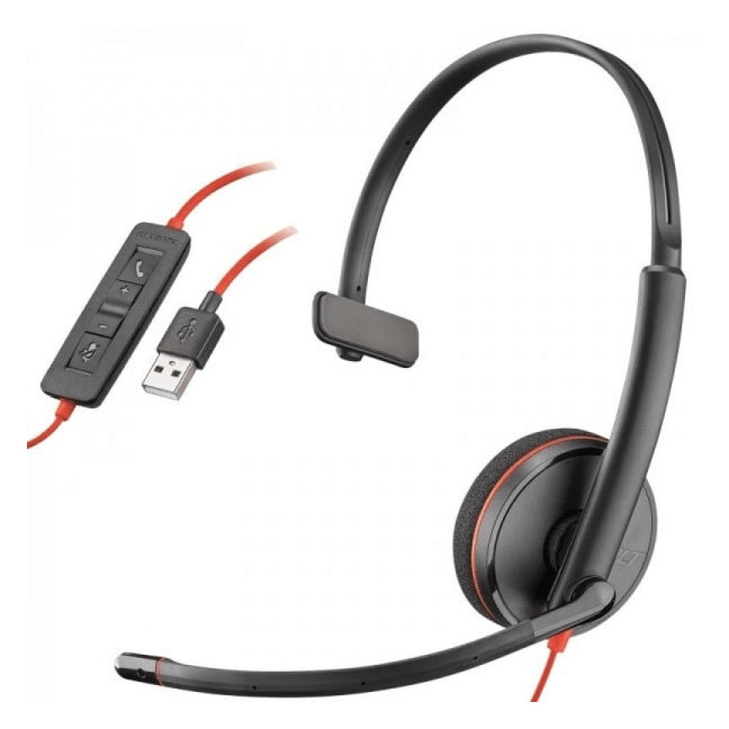 [209746-101] Poly Auriculares BLACKWIRE 3215, USB-A