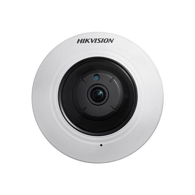 [DS-2CD2955FWD-IS(1.05mm)] Hikvision Cámara Fisheye 5MP 180 grados EXIR WDR ONVIF H264+ Audio/Alarma