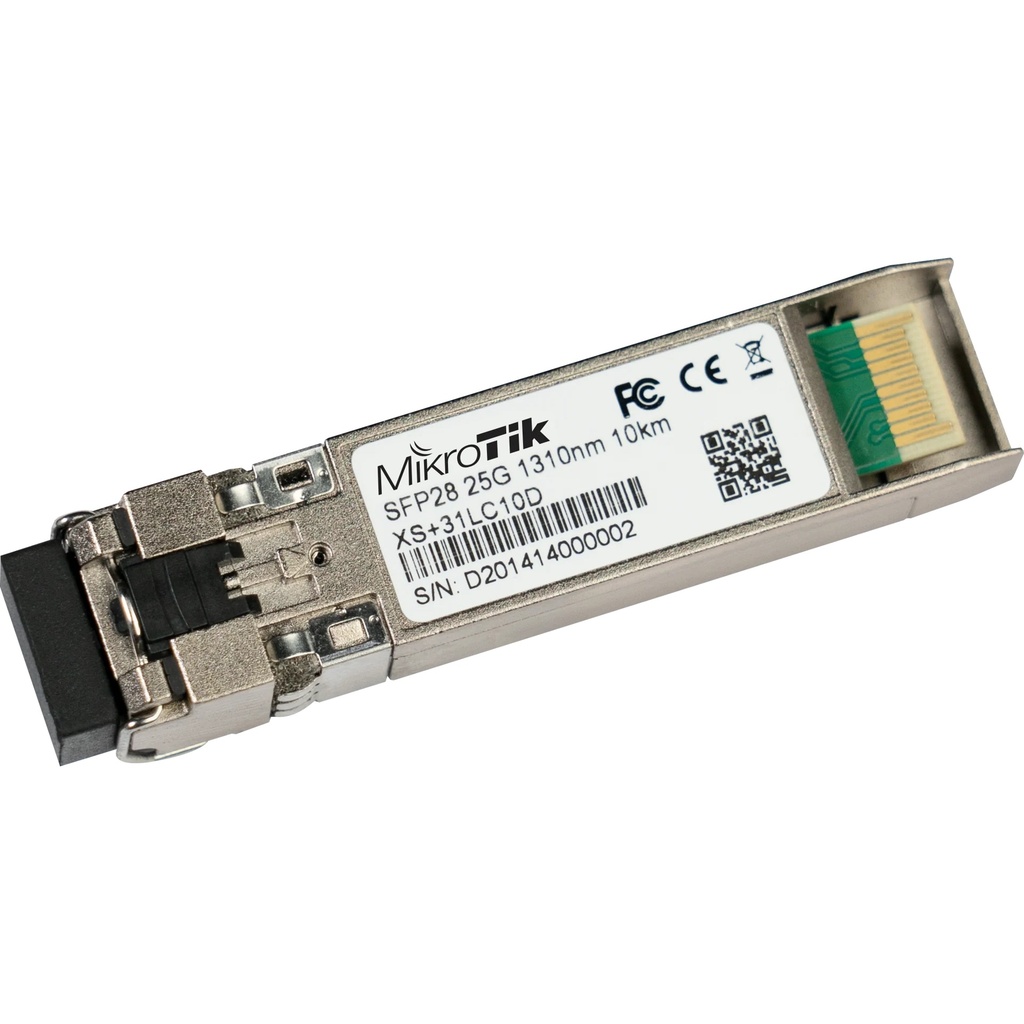 Mikrotik XS+31LC10D Módulo SFP28 1G/10G/25G monomodo 1310 nm 10 km