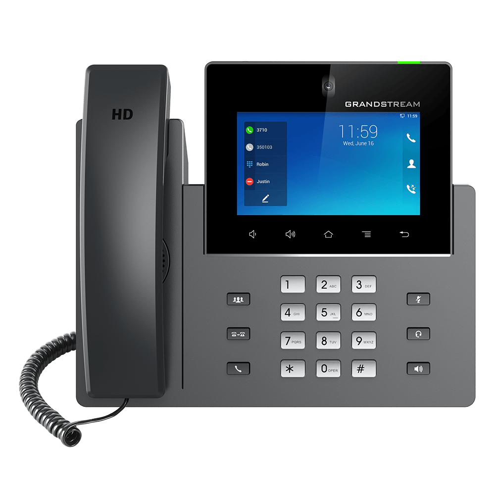 Grandstream GXV3350 Teléfono IP Video Android 16 Líneas 16 Cuentas SIP Pantalla Táctil 5" WiFi Bluetooth PoE