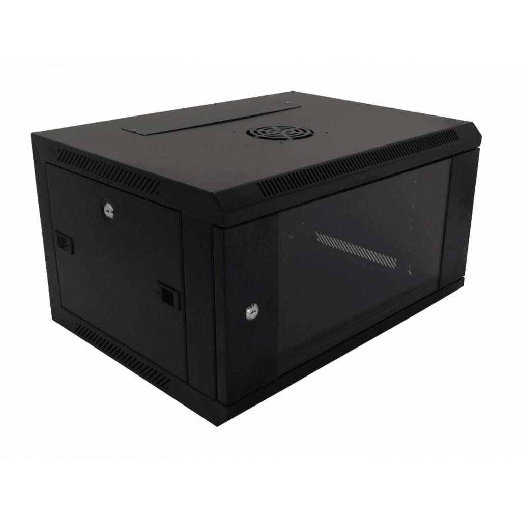 Linkmade 45CM 5U GABINETE RACK PARED NEGRO