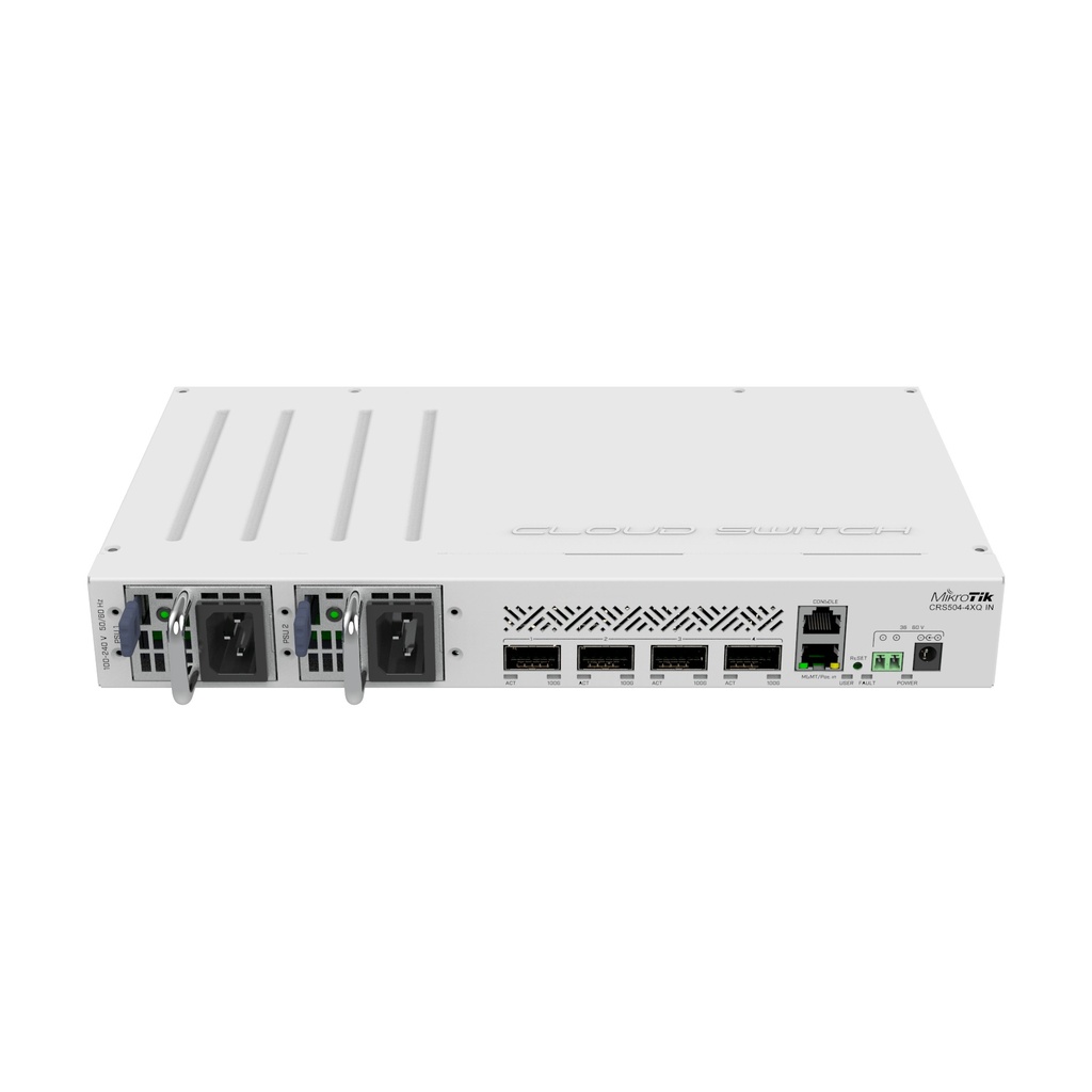 [CRS504-4XQ-IN] MikroTik CRS504-4XQ-IN Switch 4 QSFP28 100G + Gigabit Ethernet