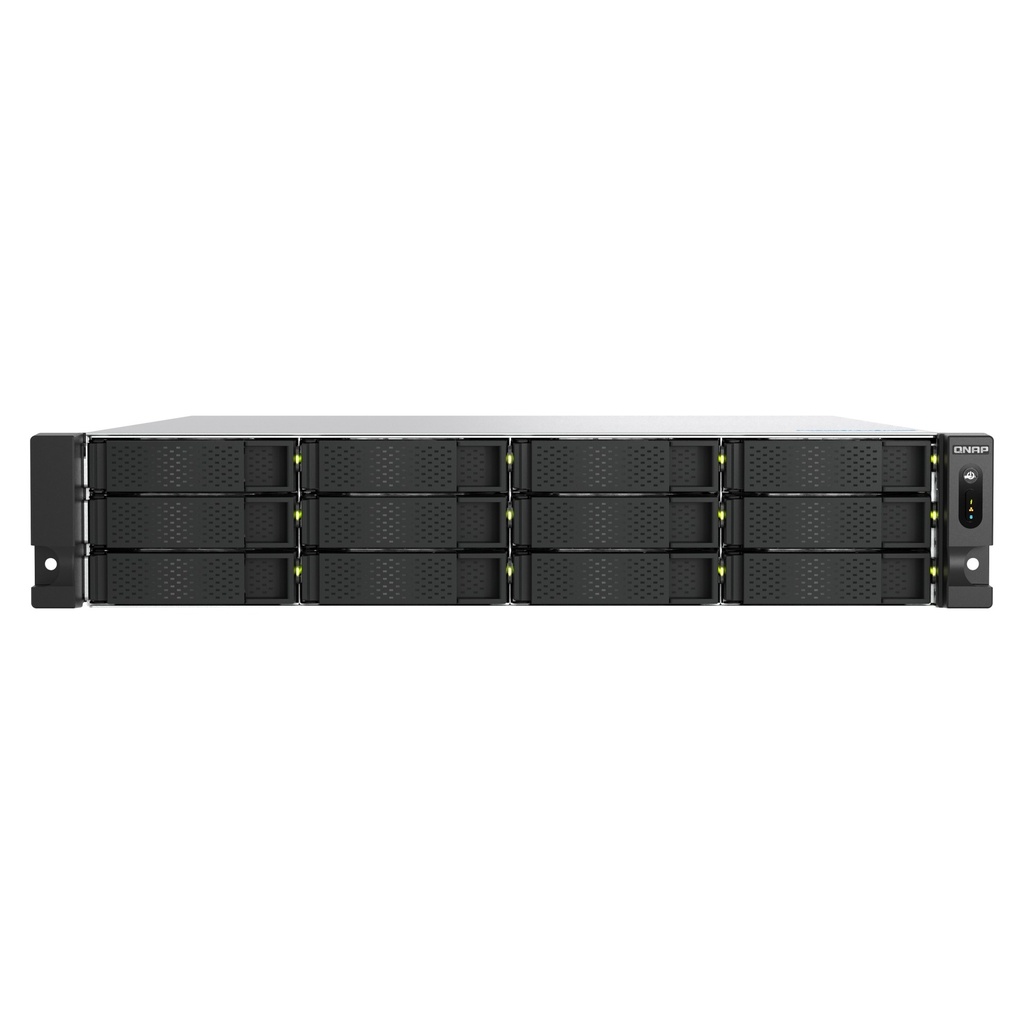 [TS-h1277AXU-RP-R7-32G-US] QNAP TS-h1277AXU-RP-R7-32G-US NAS Rack 2U de 12 Bahías AMD Ryzen 7 32GB DDR5 10GbE y Fuentes Redundantes