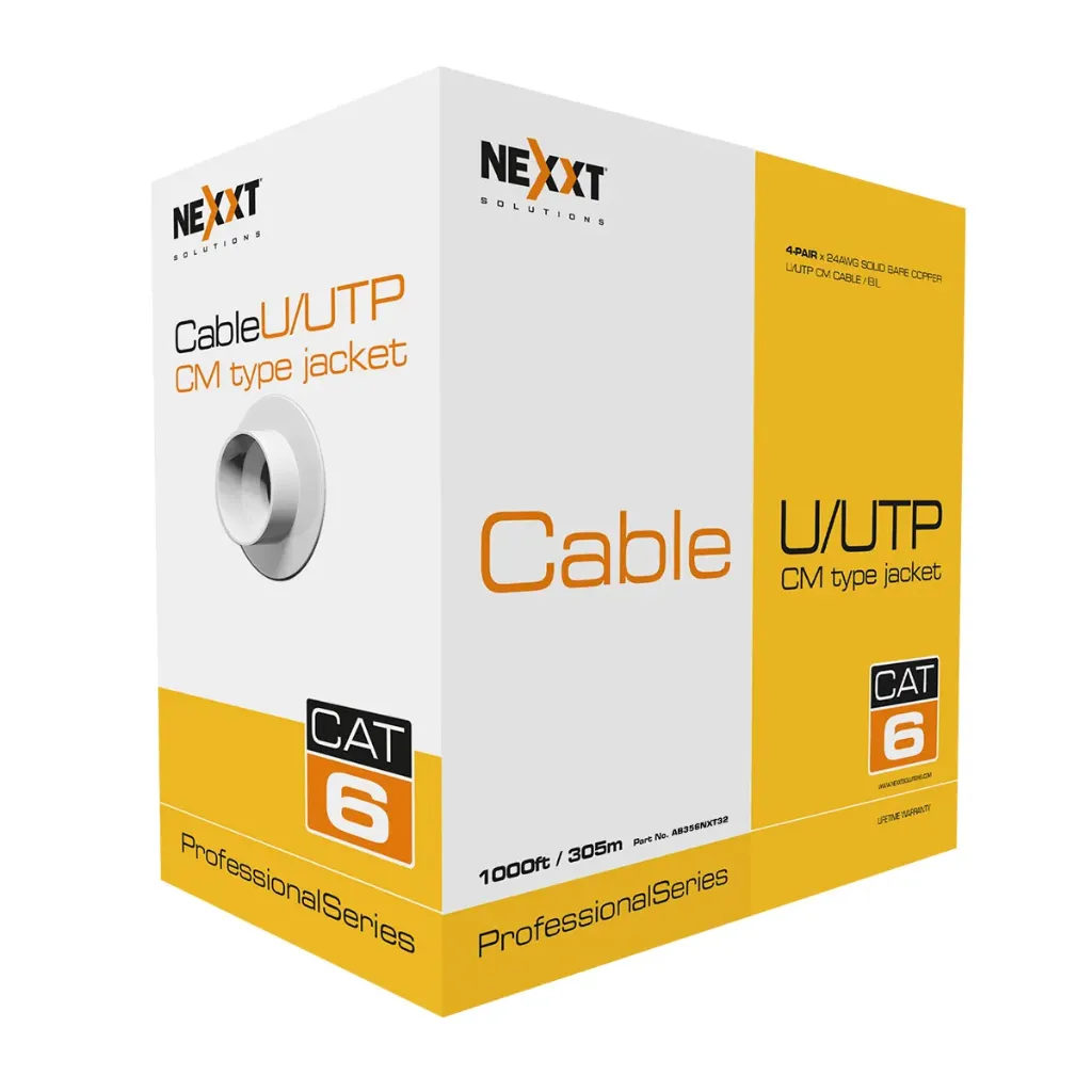 [AB356NXT32] Nexxt AB356NXT32 Cable U/UTP Cat6 interior caja 305 m Azul