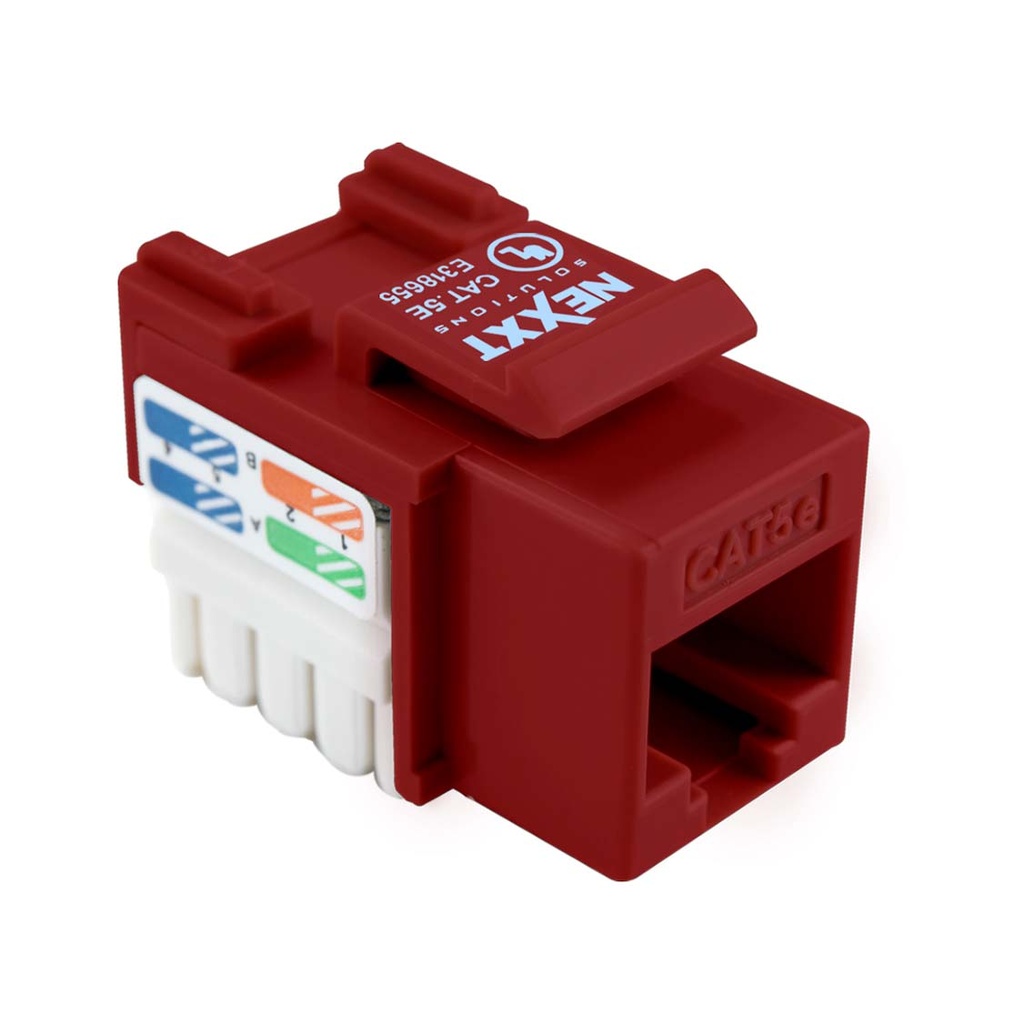 [AW110NXT13] Nexxt Módulo Keystone Jack RJ45 Cat5e Rojo
