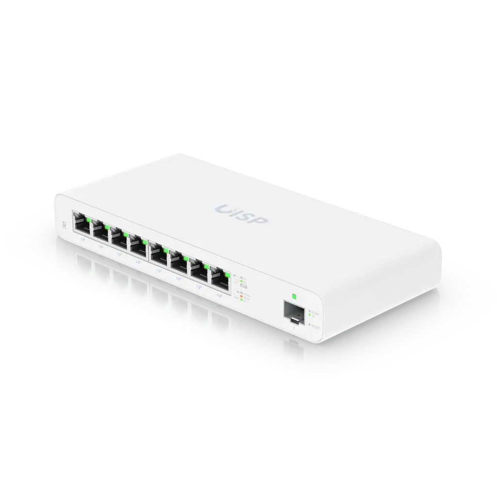 Ubiquiti UISP-R Router Gigabit PoE para aplicaciones MicroPoP de 8 puertos