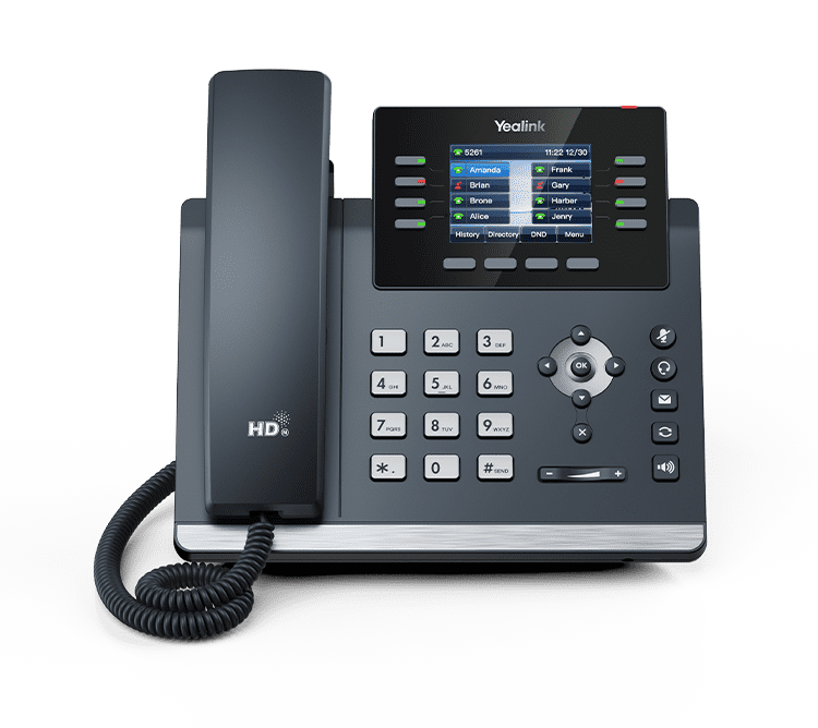 [SIP-T44W] Yealink SIP-T44W Teléfono SIP completo para trabajadores de espacios de coworking