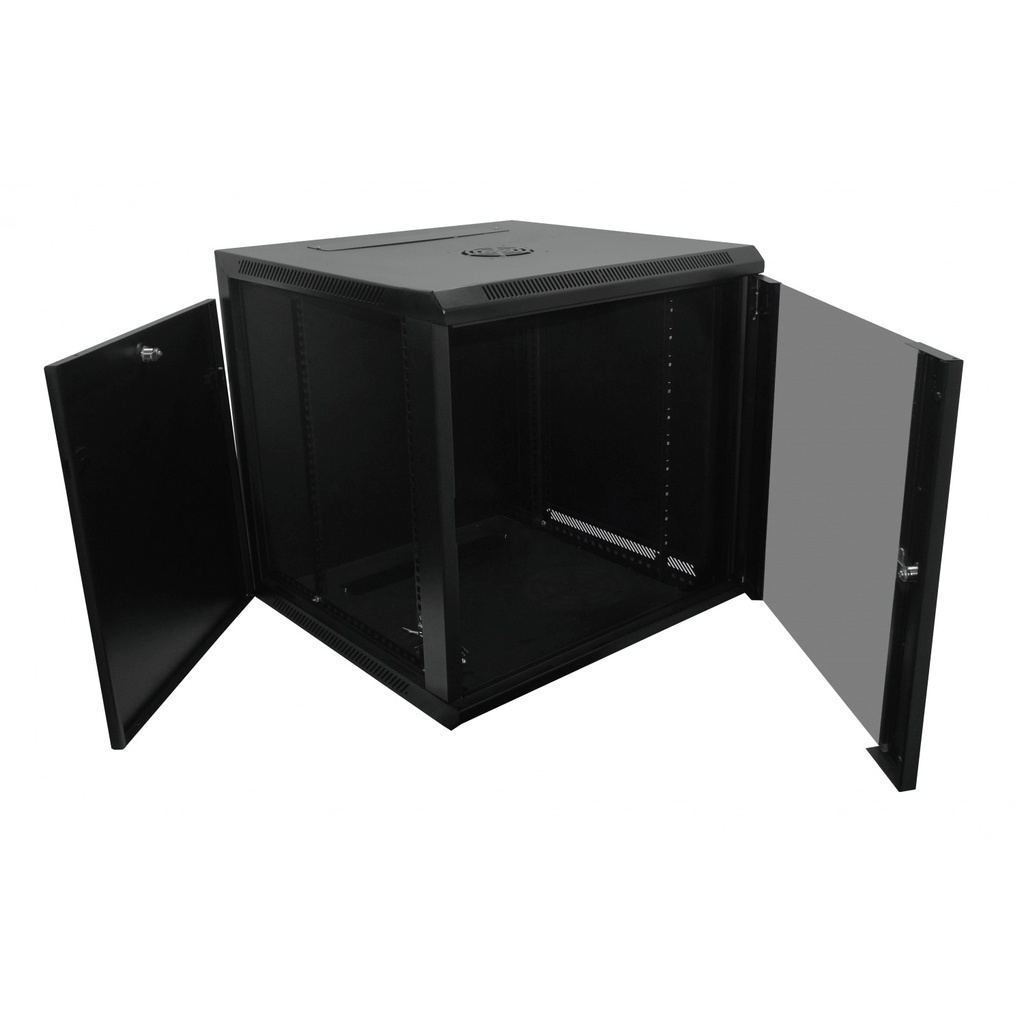 Linkmade  60CM-FONDO 11U GABINETE RACK PARED NEGRO RK11-6L